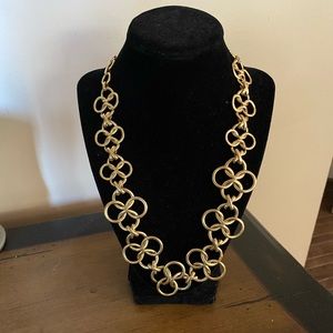 Gold plated chain necklace.